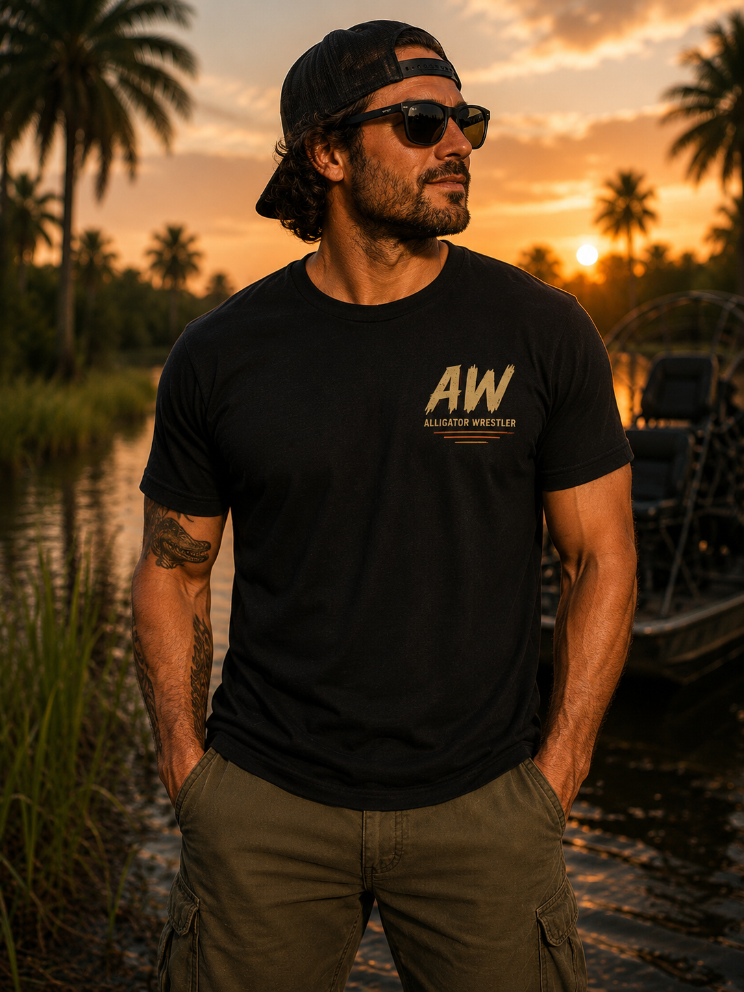 Alligator Wrestler — "Everglades, Florida" Tee